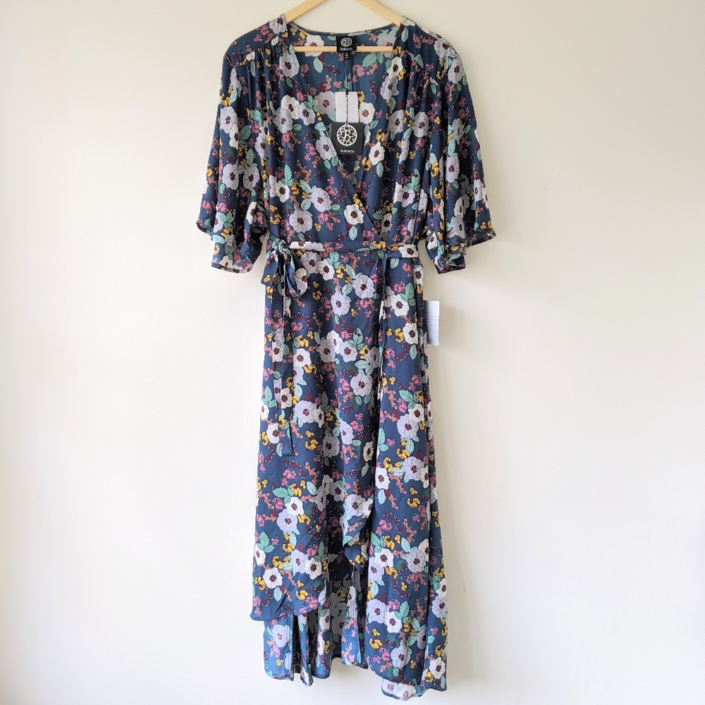 BOBEAU B Collection NWT Orna Floral Wrap Dress - Picture 3 of 7